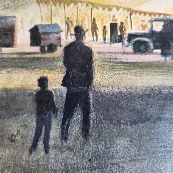 Peter Hurd The Little Circus print 1967 San Patricio New Mexico landscape art - Picture 6 of 8